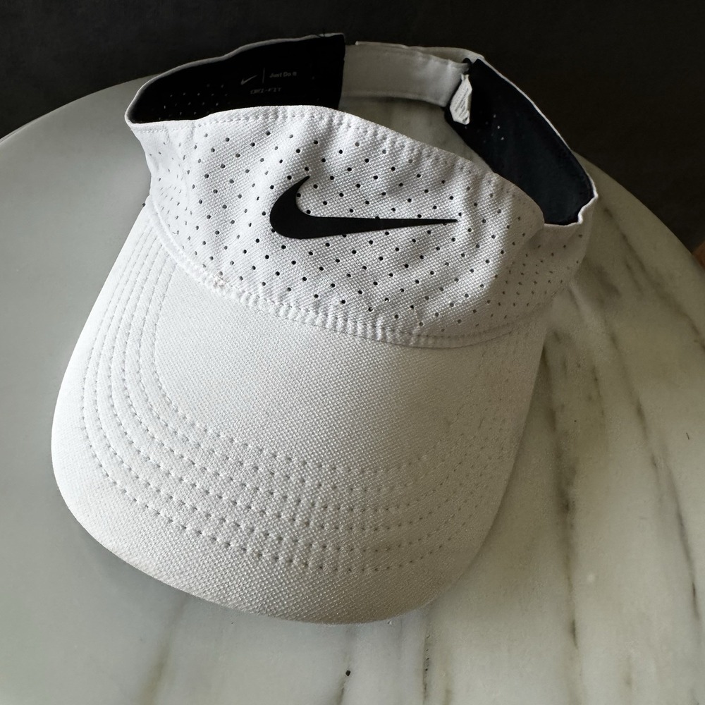 Nike Dri-FIT ADV Adjustable Breathable White Sports Visor Golf Hat